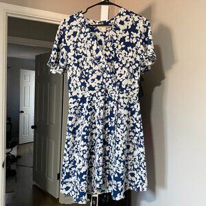 monteau los angeles dress navy and white floral XL